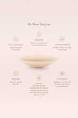 Grippies No-Show | Non-Adhesive Reusable Nipple Covers 4 Inch No.5