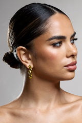 Greta | Gold Twisted Hoop Earrings
