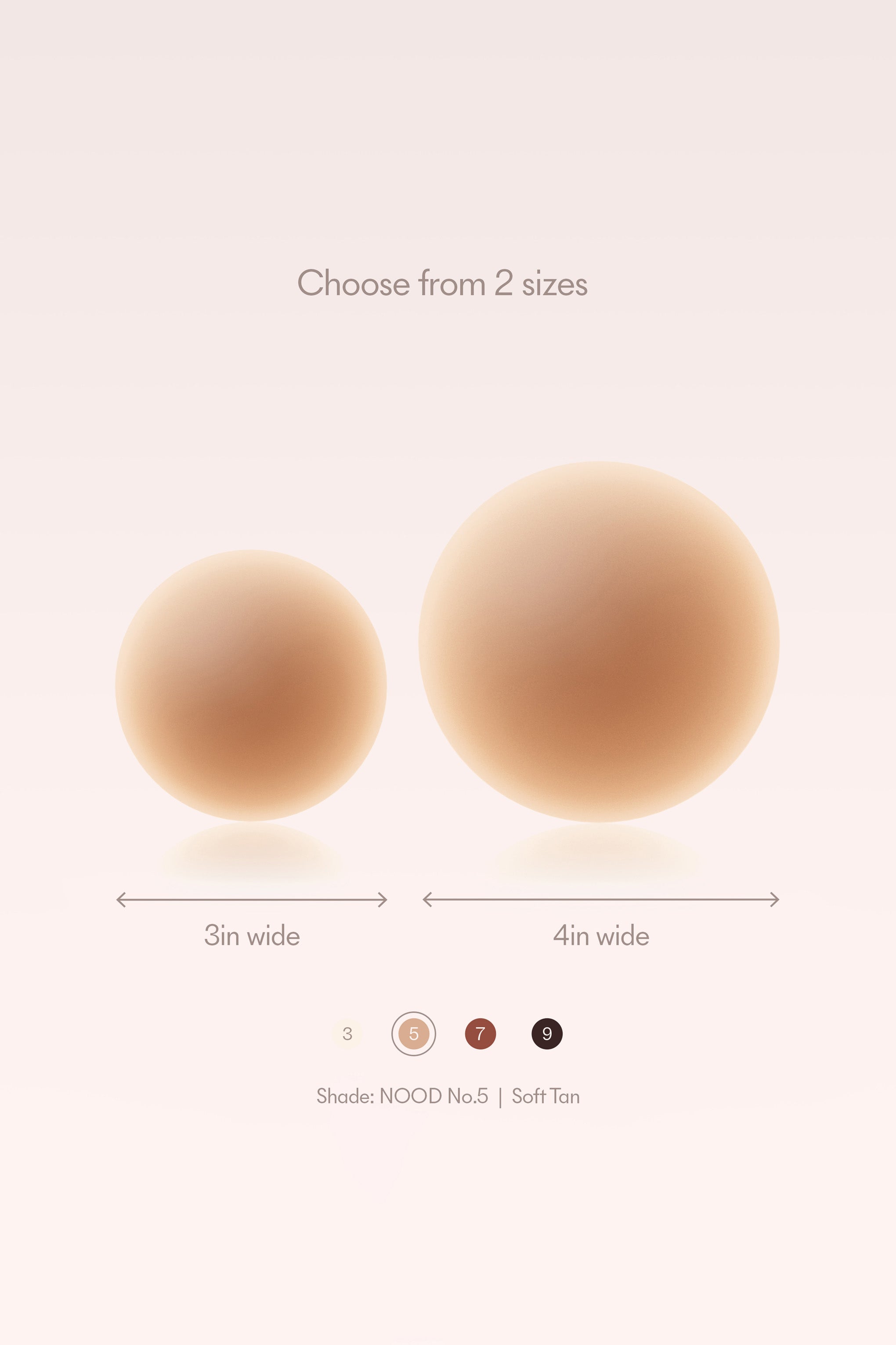 Grippies No-Show | Non-Adhesive Reusable Nipple Covers 4 Inch No.5