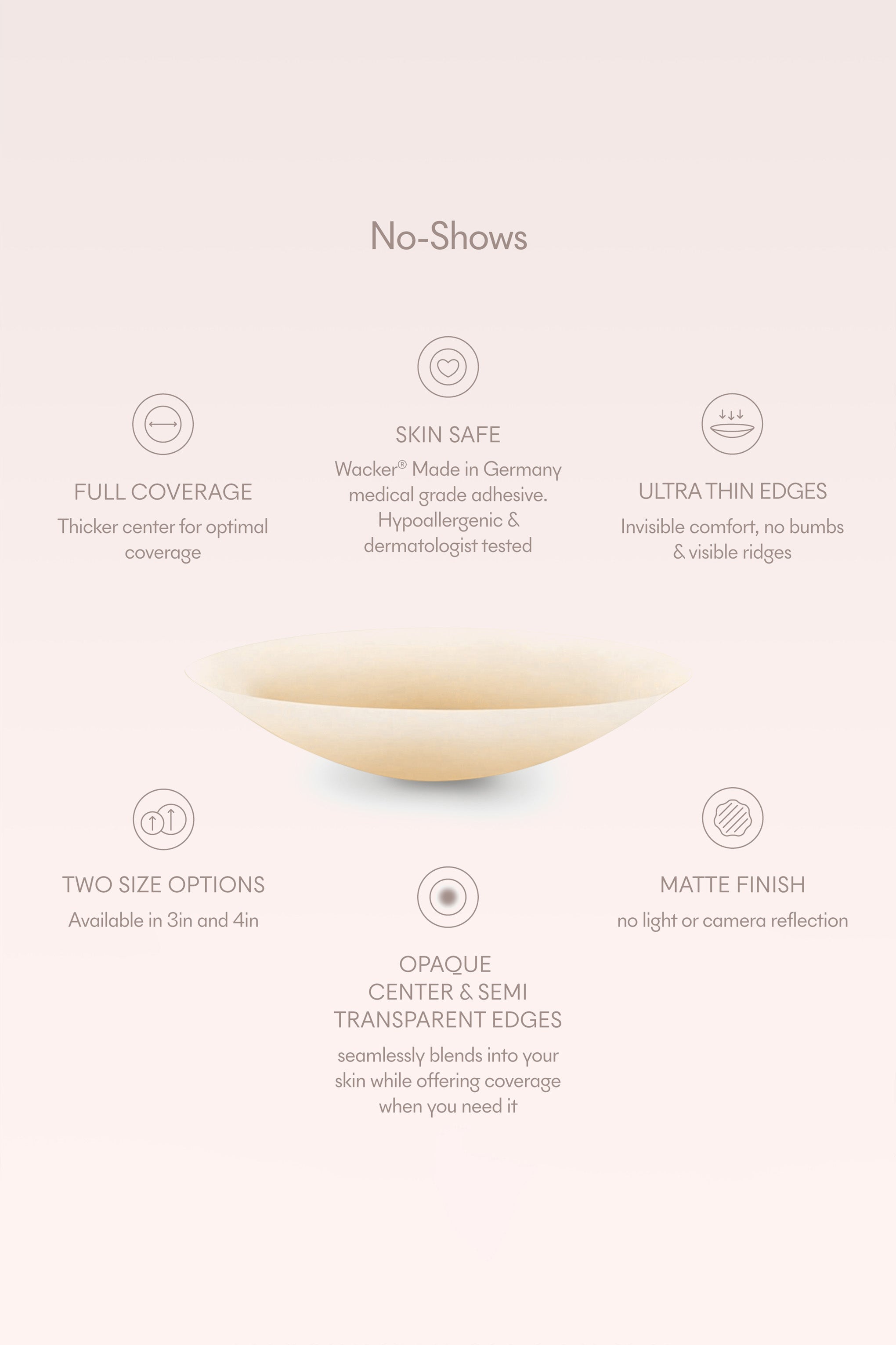 No-Show | NOOD Round Nipple Covers 3 Inch No.9